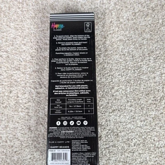 Happy Planner Classic Paper Punch 9 Hole Teal Disc Bound System - Picture 4 of 6